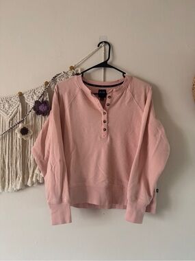 GAP Soft Pink Henley Sweatshirt